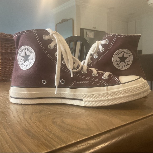 Converse Men's High-Top Sneakers in Hazelnut Brown and White - Picture 3 of 8